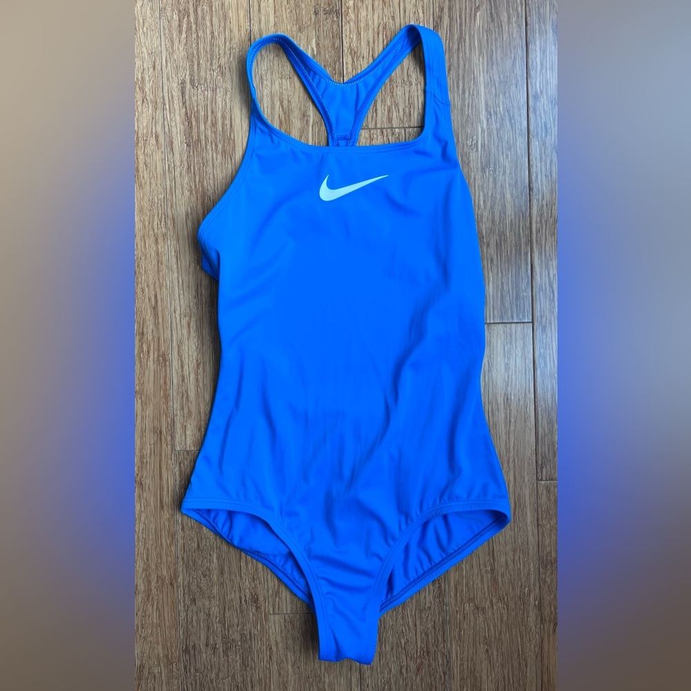 Nike 1 piece bathing suit Blue size youth one piece. 1542